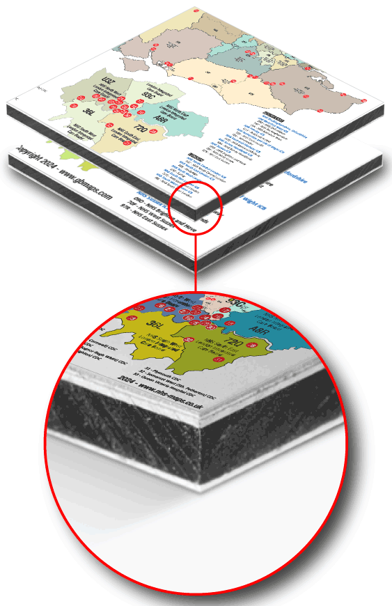 dibond-rigid nhs cdc wall map