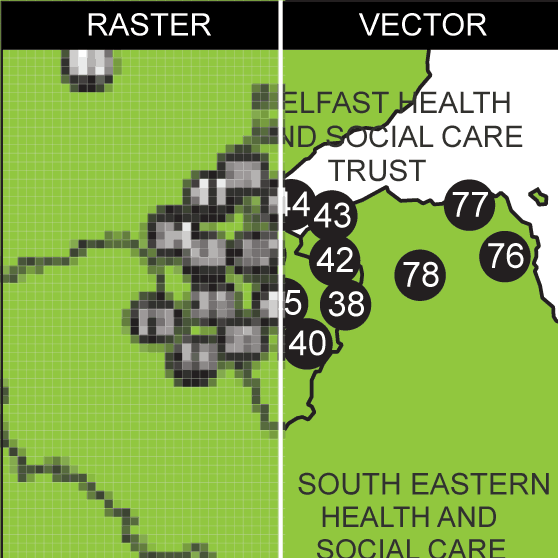 vector comparison with raster images